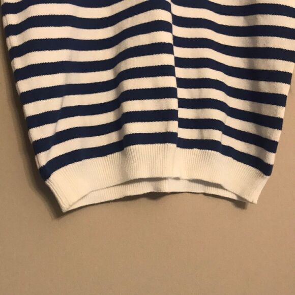 NWT Eddie Bauer Blue & White Stripe Sweater XS P - Picture 4 of 10